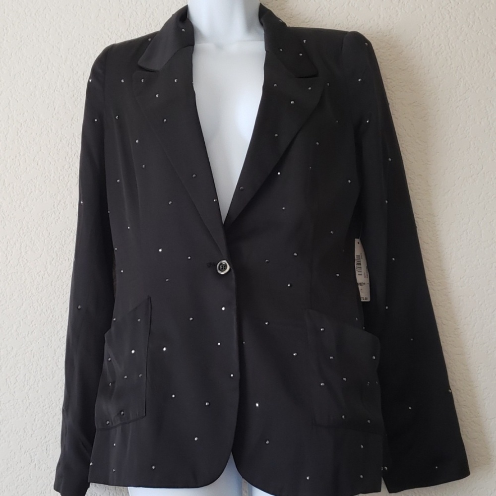 New Black Rhinestone blazer